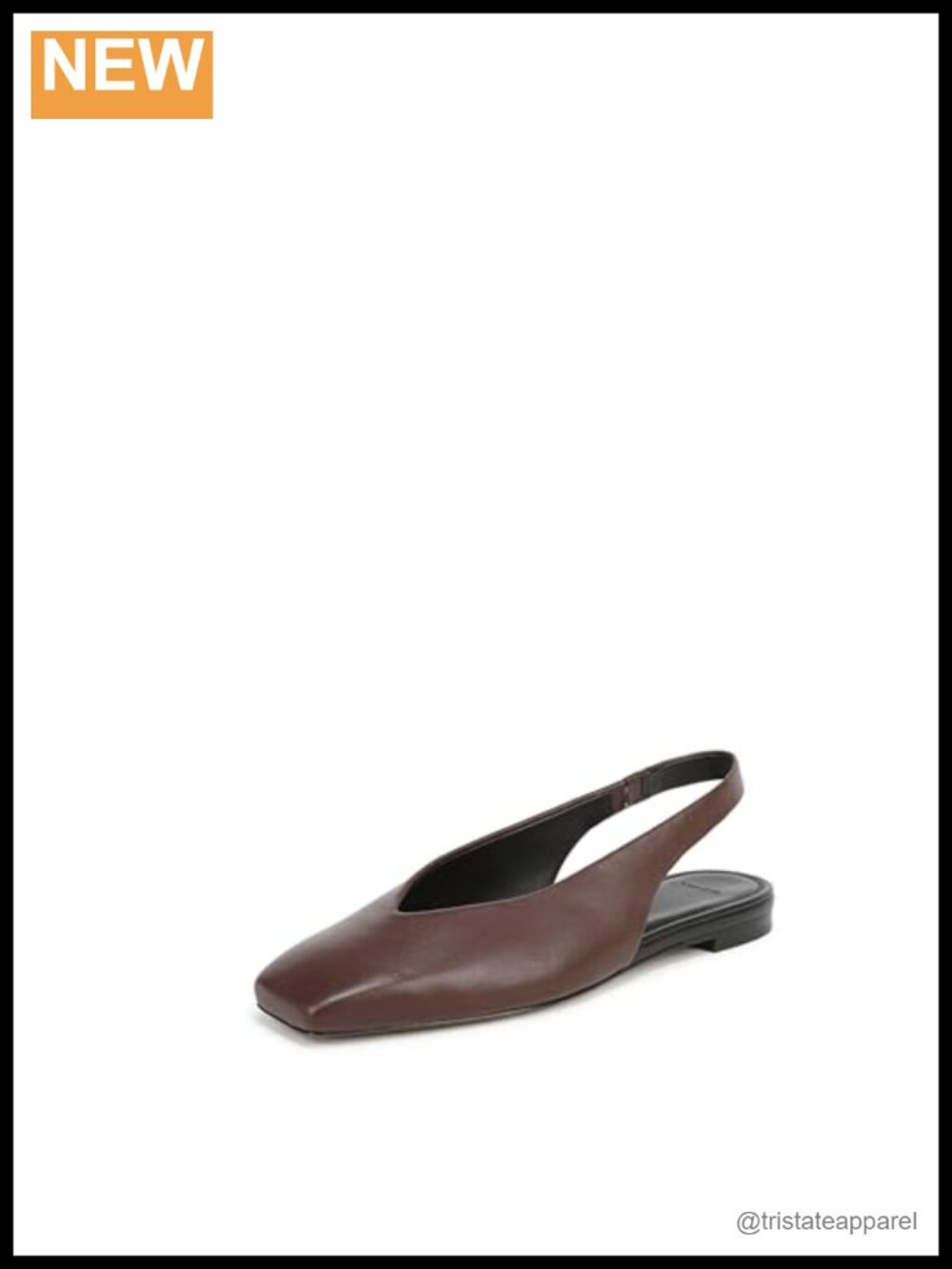 Slingback Flats Square Toe Leather Suede Women's Work Shoes